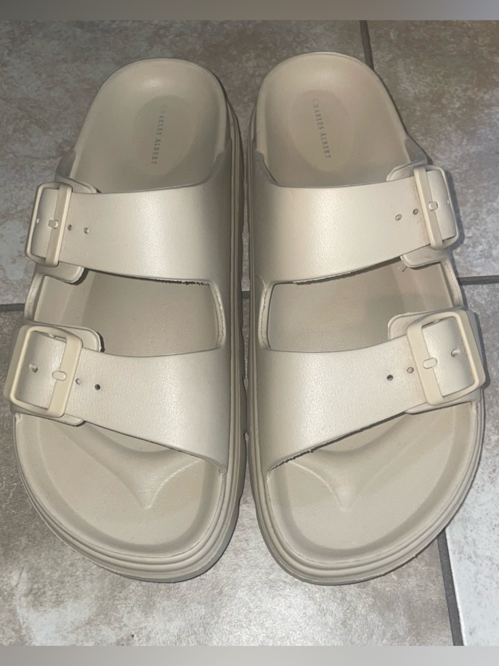 Charles Albert Double-Buckle Platform Sandals 🩴